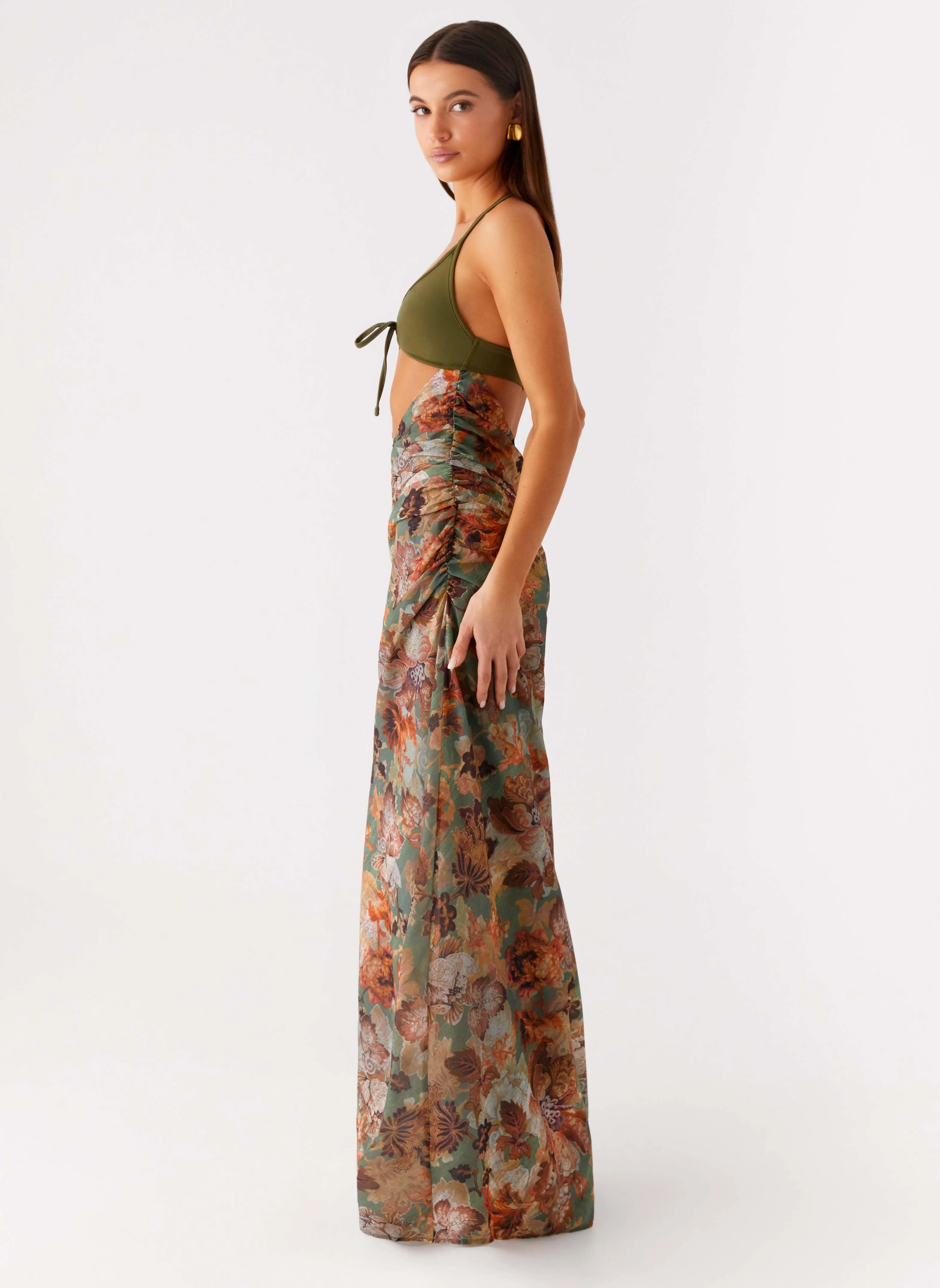 Overgrown Maxi Dress - Vintage Blossom Vintage feel