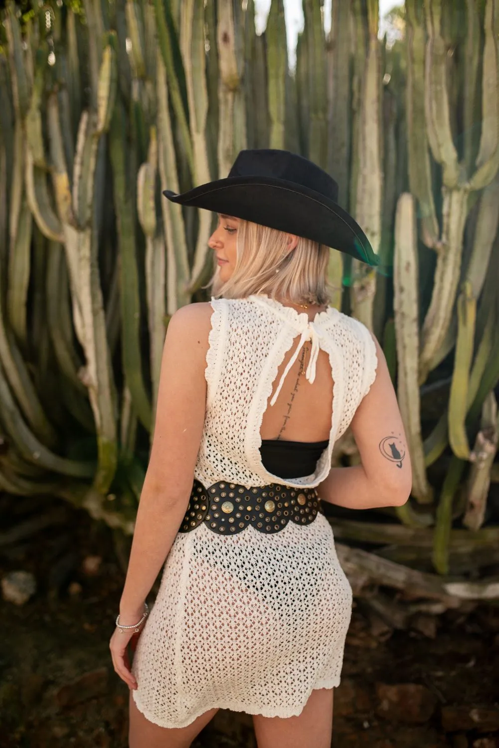 Tally Crochet Mini Dress Slim Form