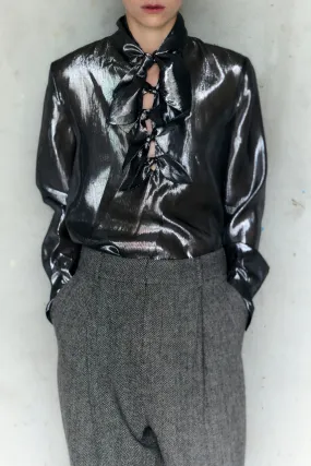 Timeless Cut Cozy Knit Painter's Shirt - Silver