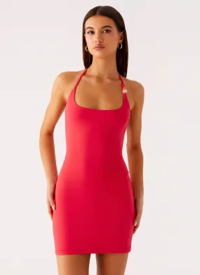 Palm Beach Mini Dress - Pink Work Mood