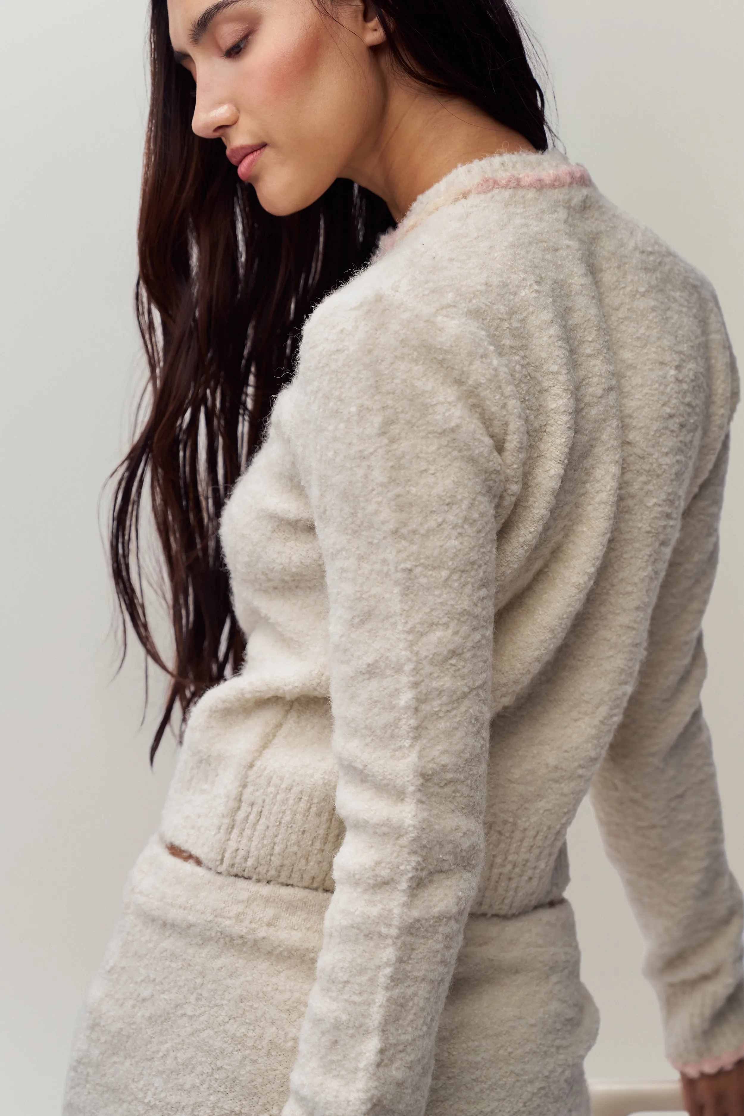 Palmyra Knit Cardigan MoistureWicking Textured Weave Smart Casual