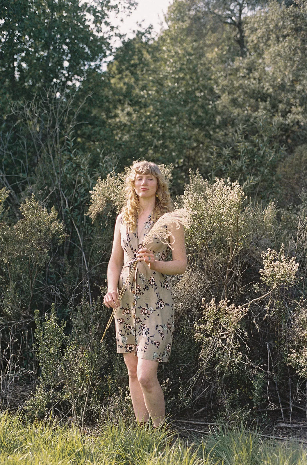 Paloma Dress in Taupe Floral Soft Contour Chic Energy