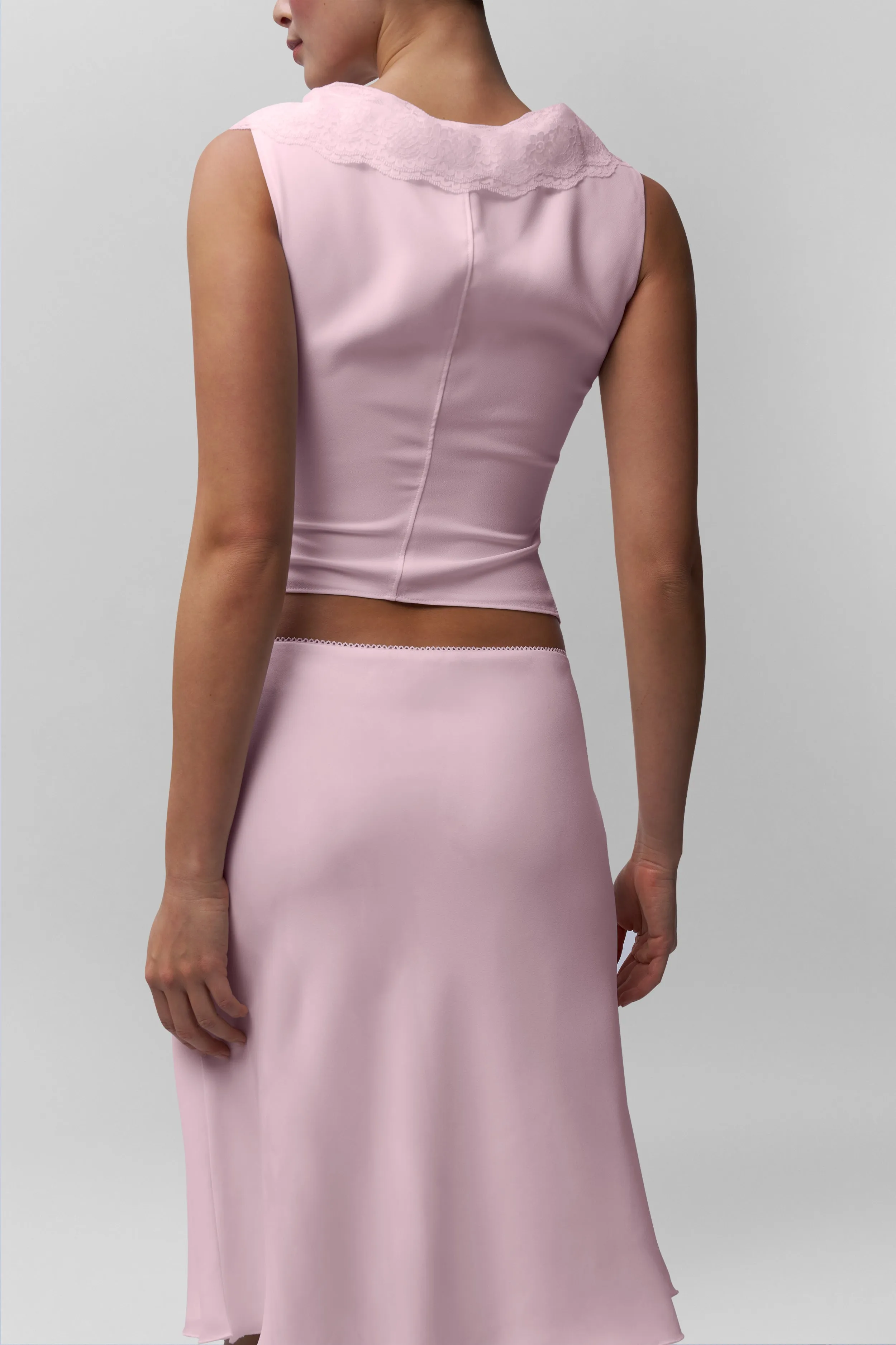 Layered Placket Design Paloma Lace Top