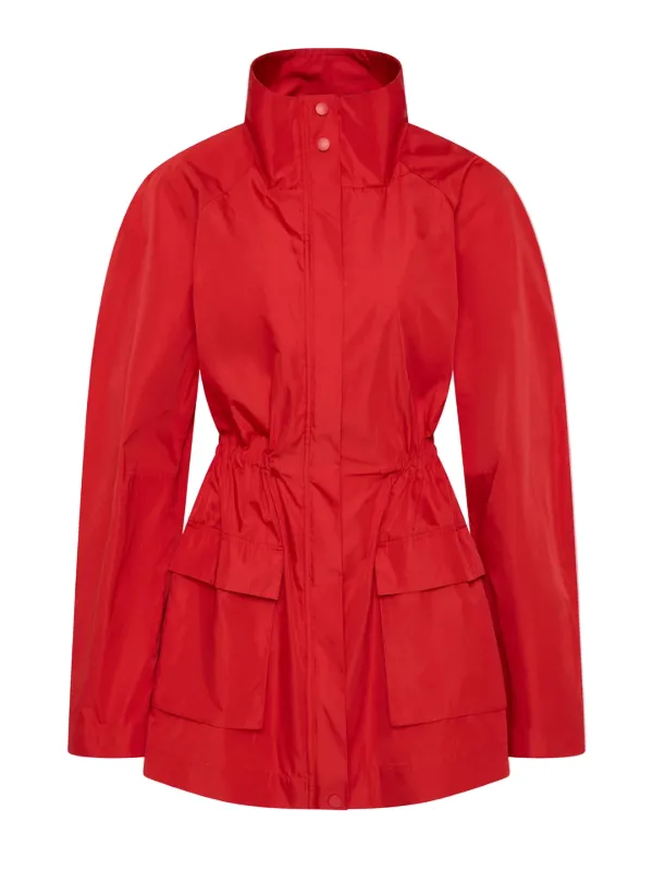 Volunteer Dirt Repellent Surface Paper Taffeta Parka in Red