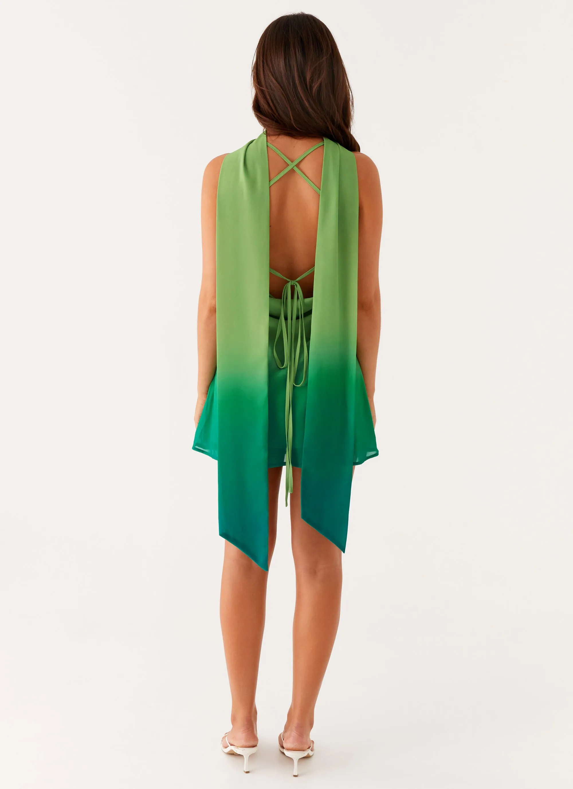 Parma Mini Dress - Green Ombre Night Style