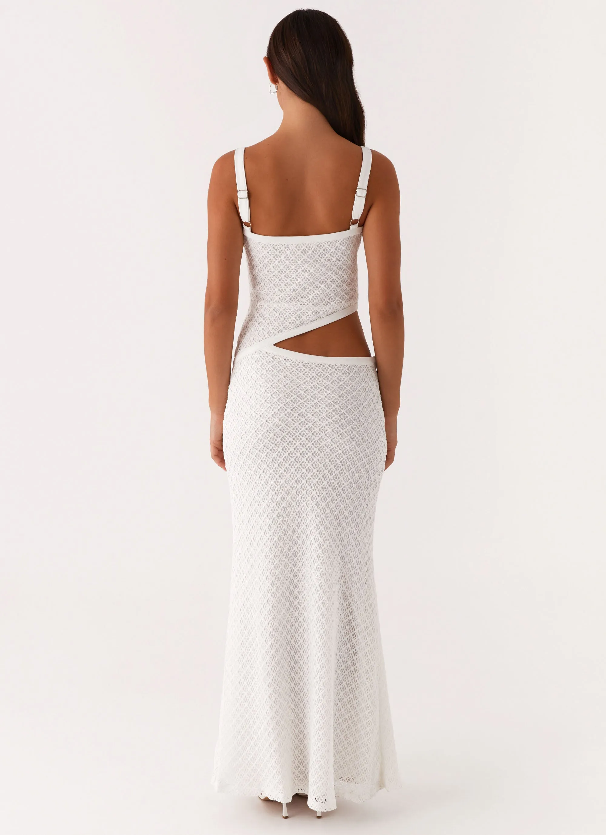 Layered Form DurableStitching Jocelyn Maxi Dress - White Crochet