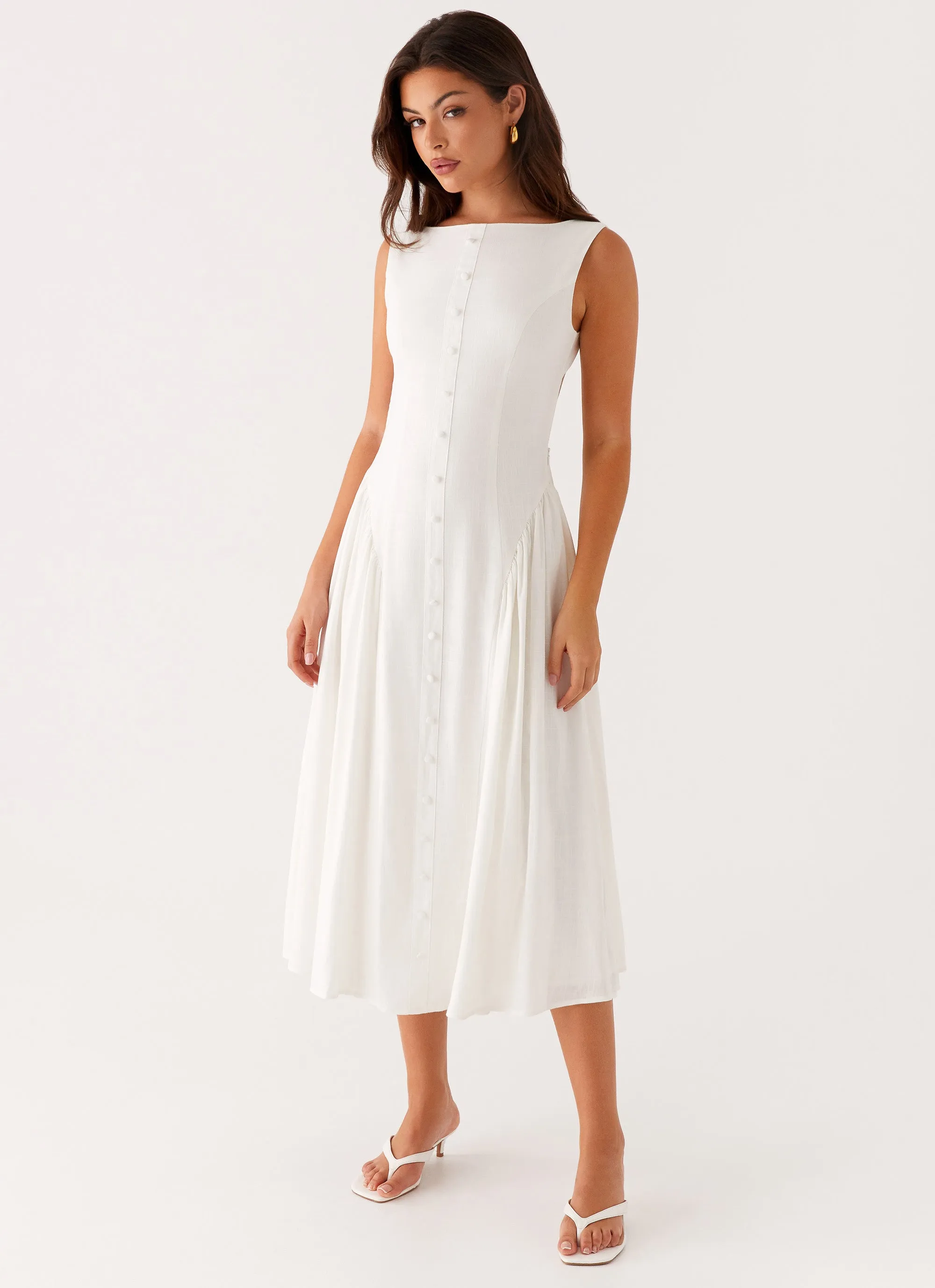 Maylah Midi Dress - White Hot Now