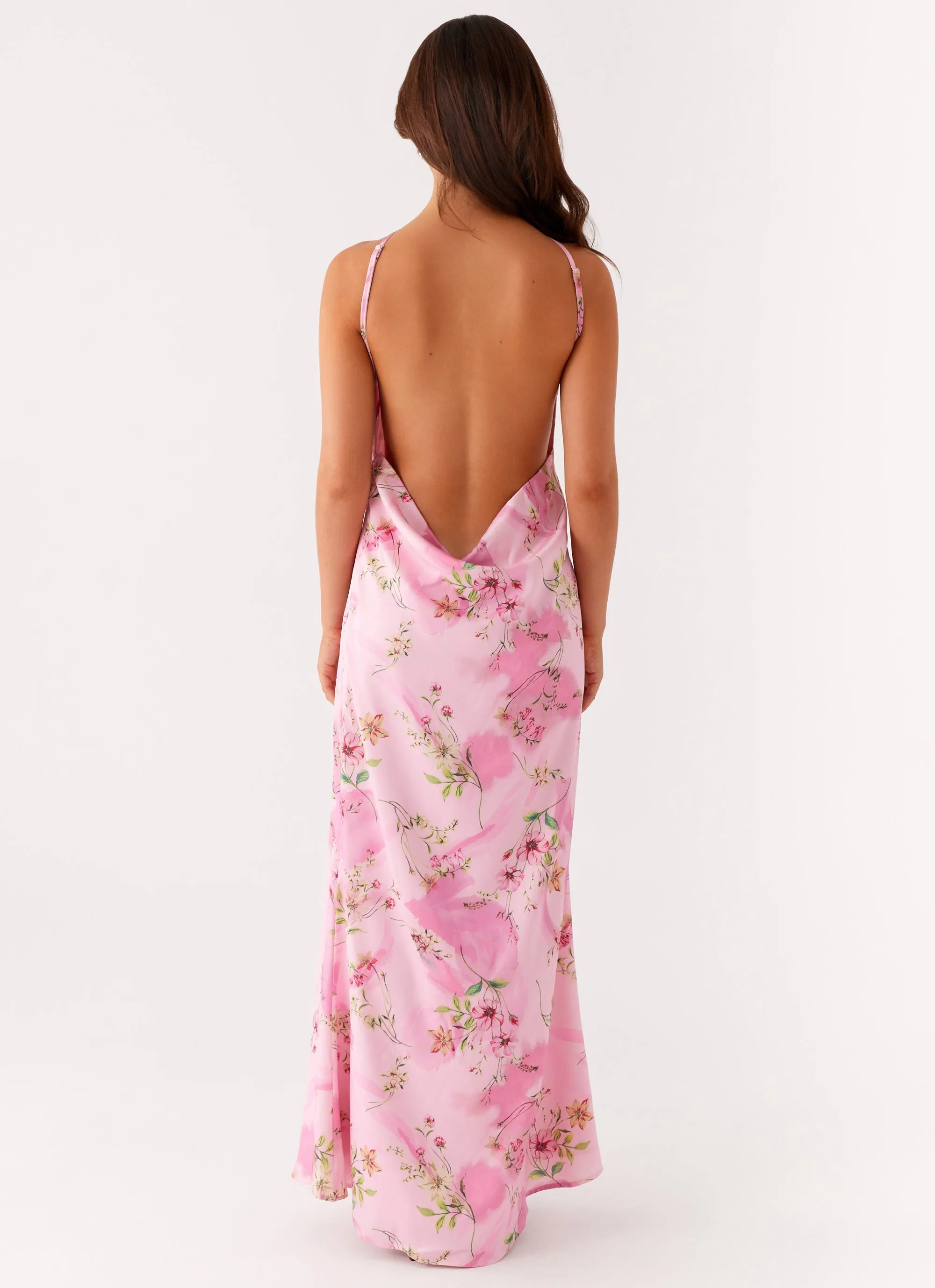 Pascal Maxi Dress - Pink Floral Print Trendy floral dress