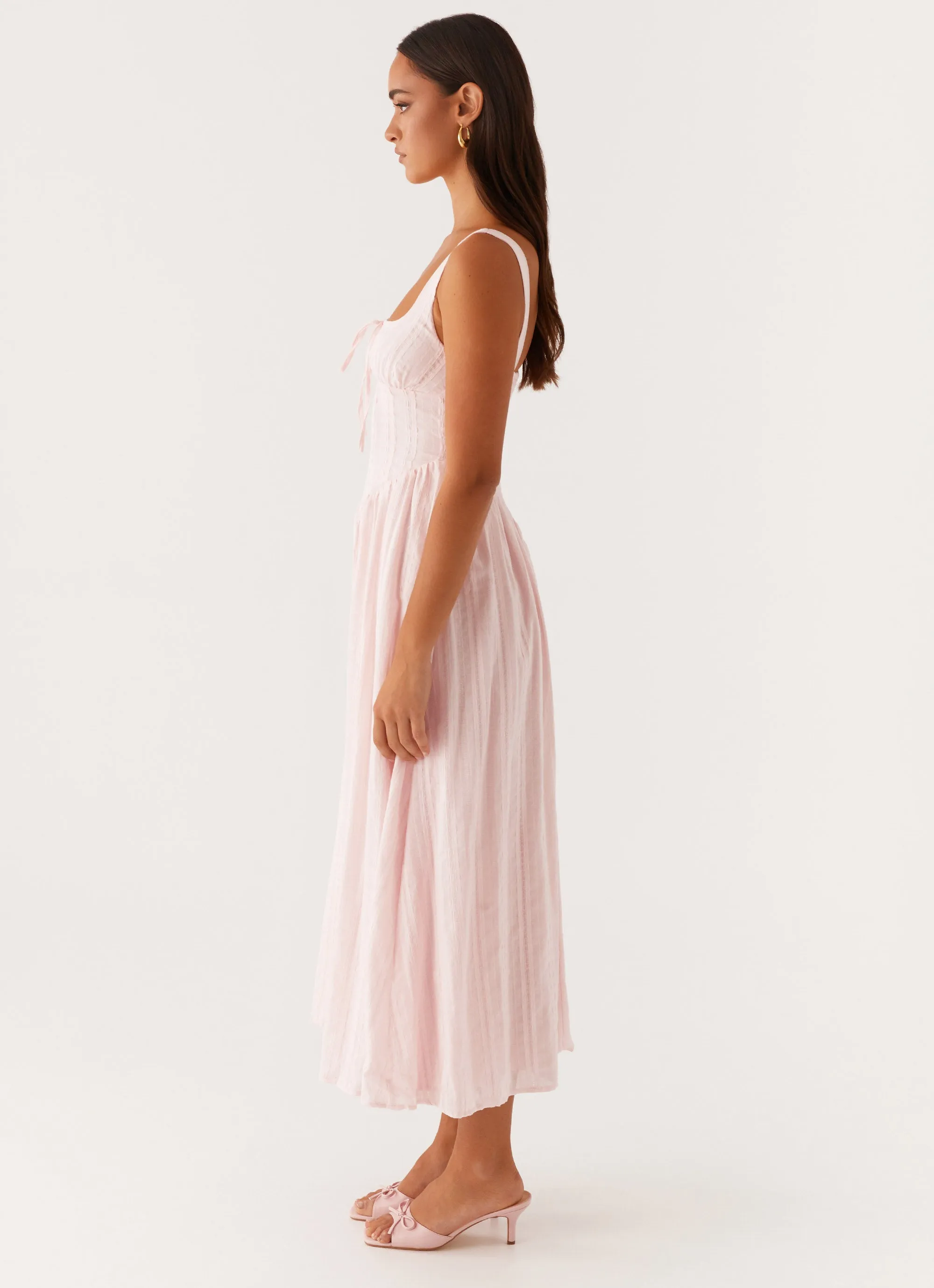 Pascuelle Midi Dress - Pink City Layers