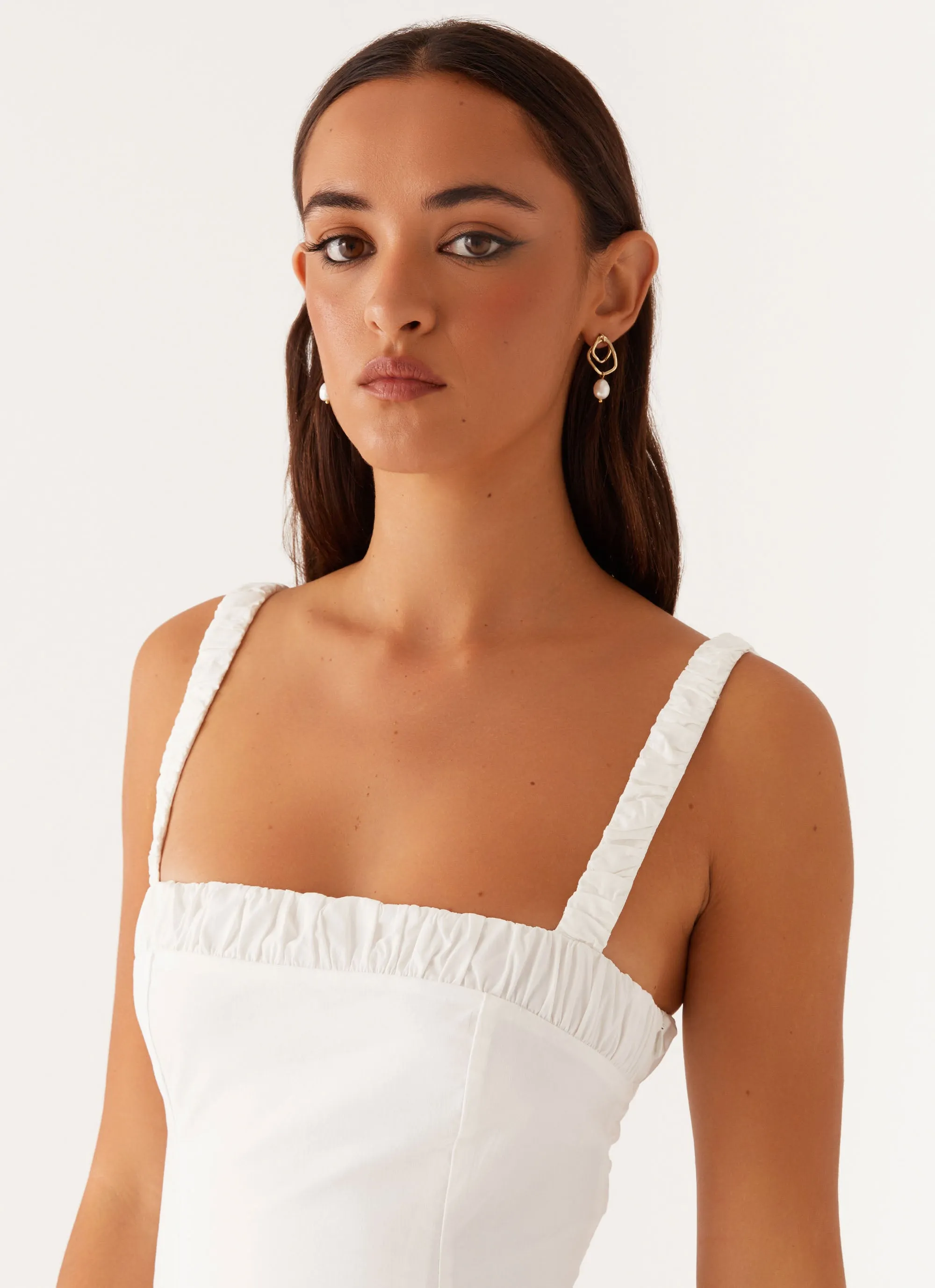 Enola Midi Dress - White Event Glow