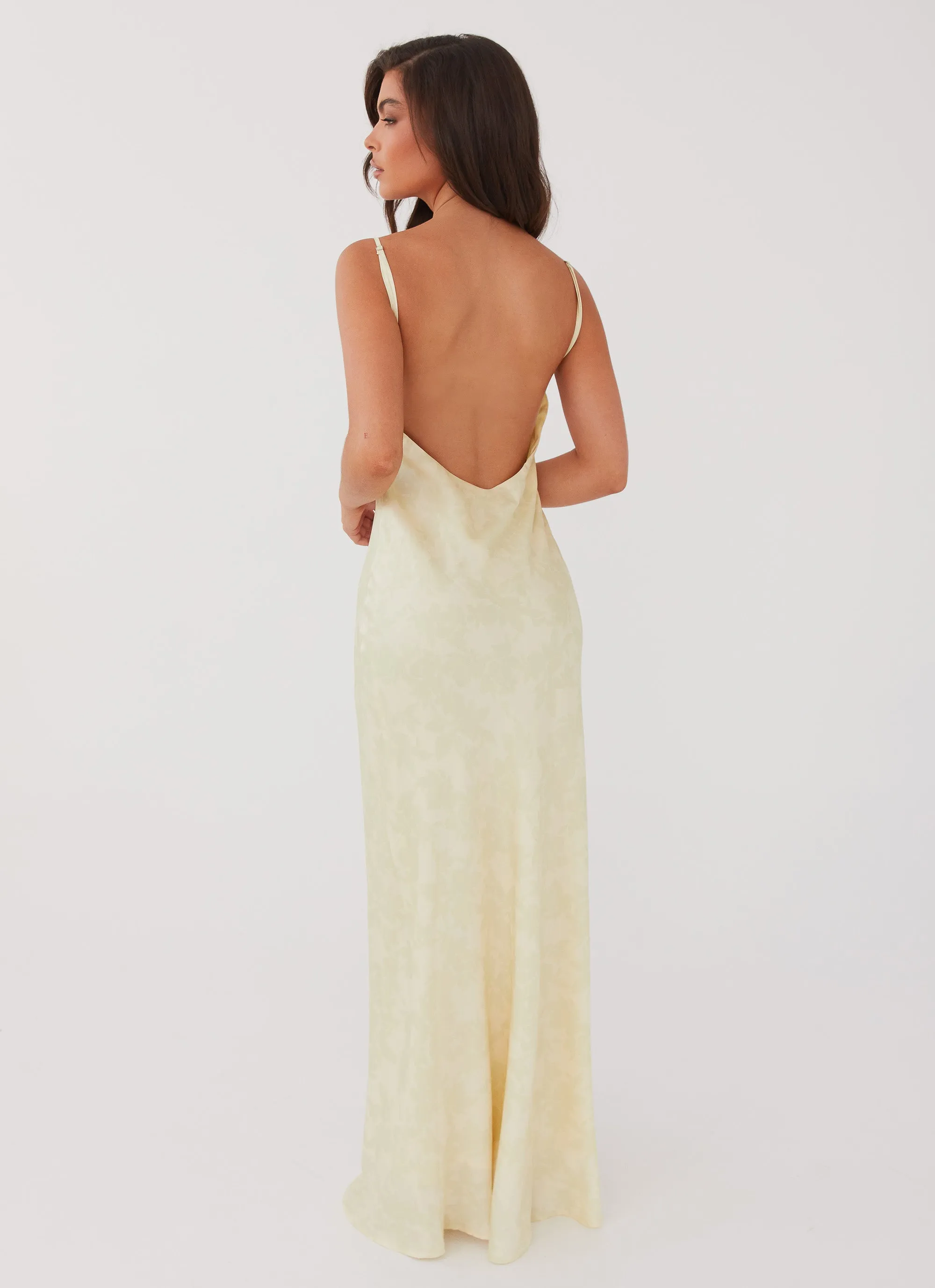 Sorrento Sun Maxi Dress - Yellow Floral Interchangeable-Detail