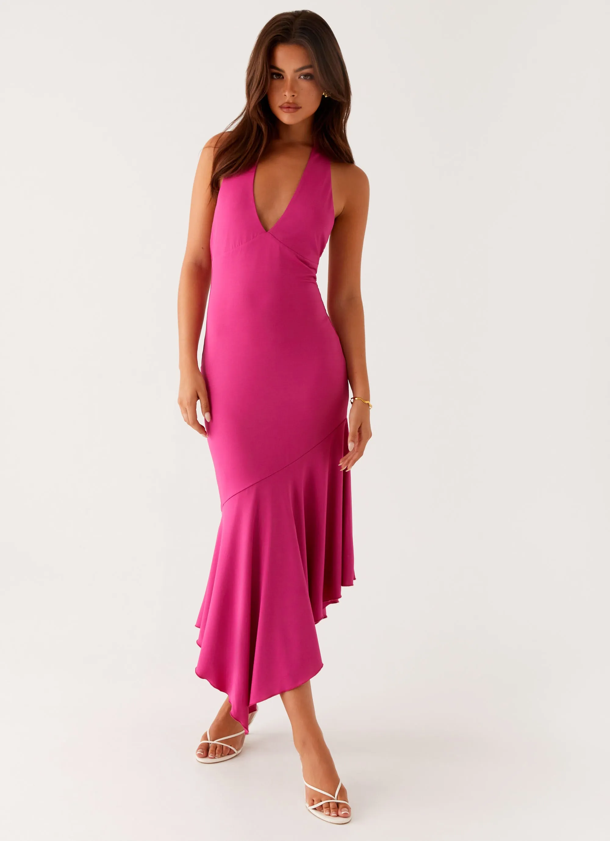 Shine Soft Perdita Midi Dress - Fuchsia
