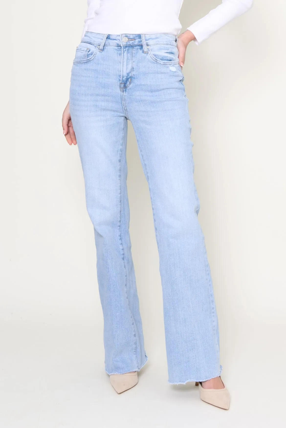 Training Wear Perfectly Relaxed High Rise Vintage Flare - Stone Wash