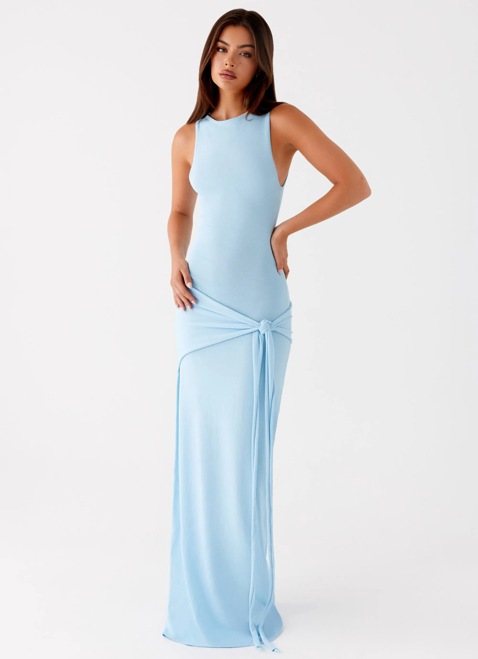 Art-Gallery Smooth Shape Leona Maxi Dress - Turquoise