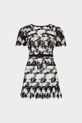 Natural Silhouette All Moments Paola Two Tone Lace Mini Dress