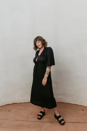 Global Style Tyrah Dress in Black Challis