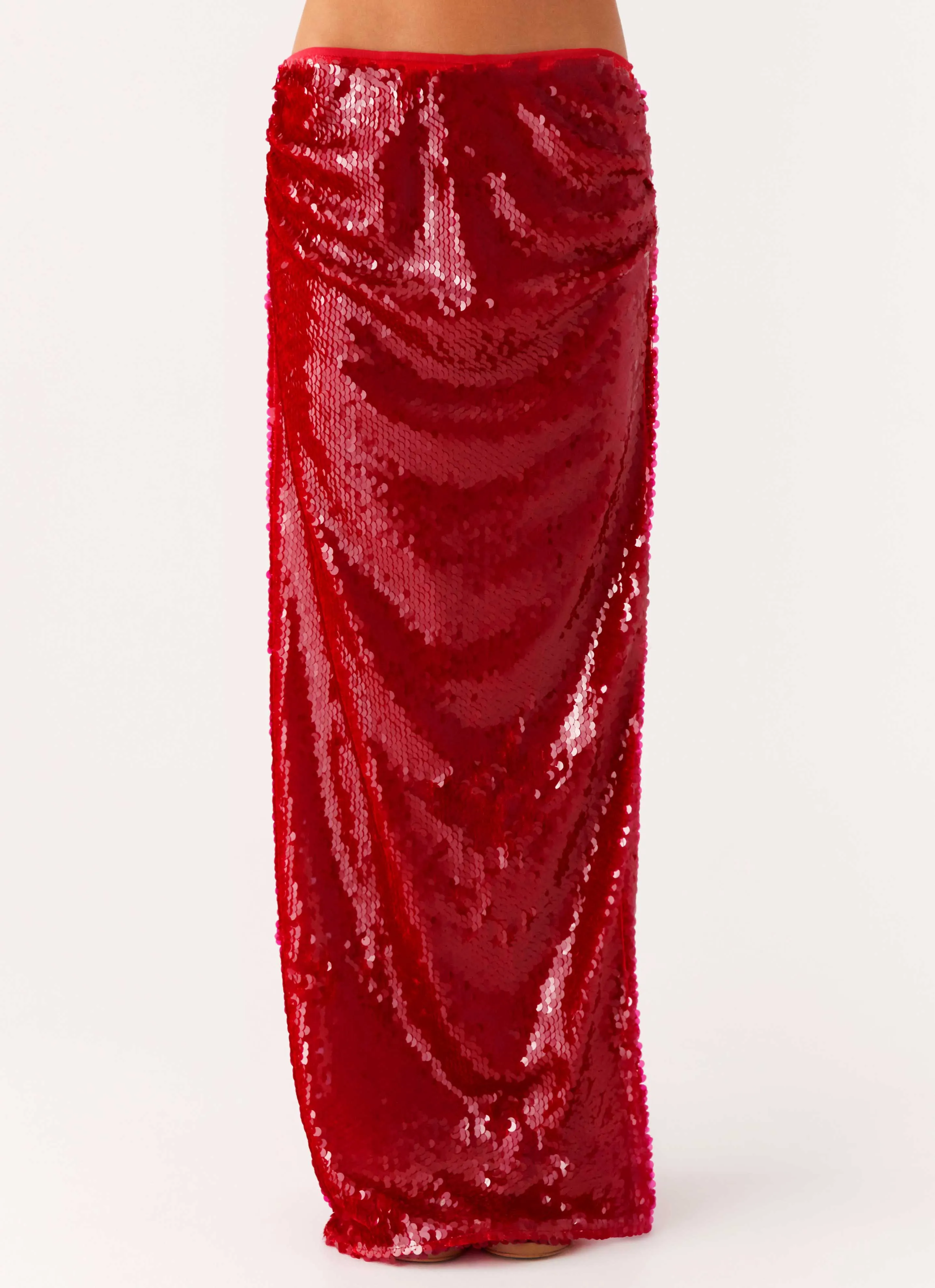 Amosa Maxi Skirt - Fuchsia Outfit Display