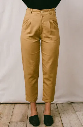 Perfect Pant 2.0 in Tawny Linen Cozy Layering Zipper Closure