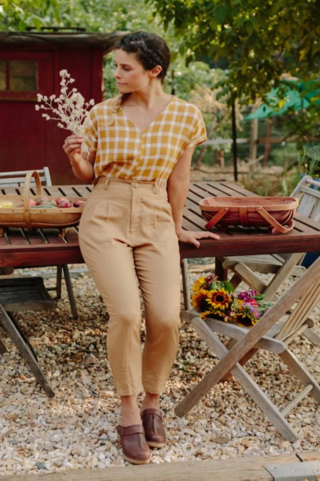 Perfect Pant 2.0 in Tawny Linen Side Pockets Premium Stretch