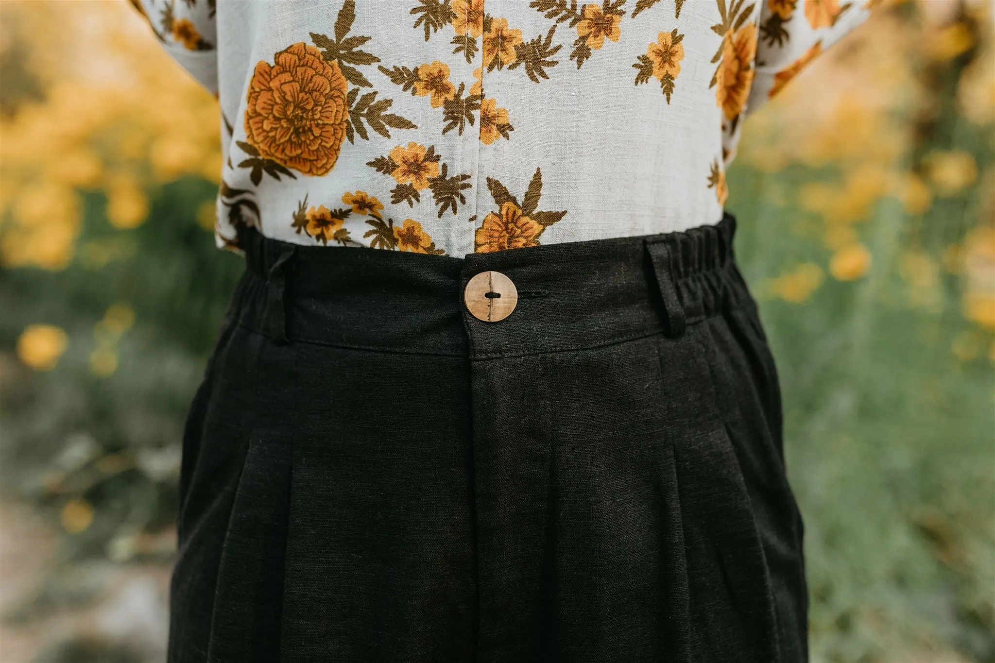 Cozy Look Perfect Pant in Black Linen