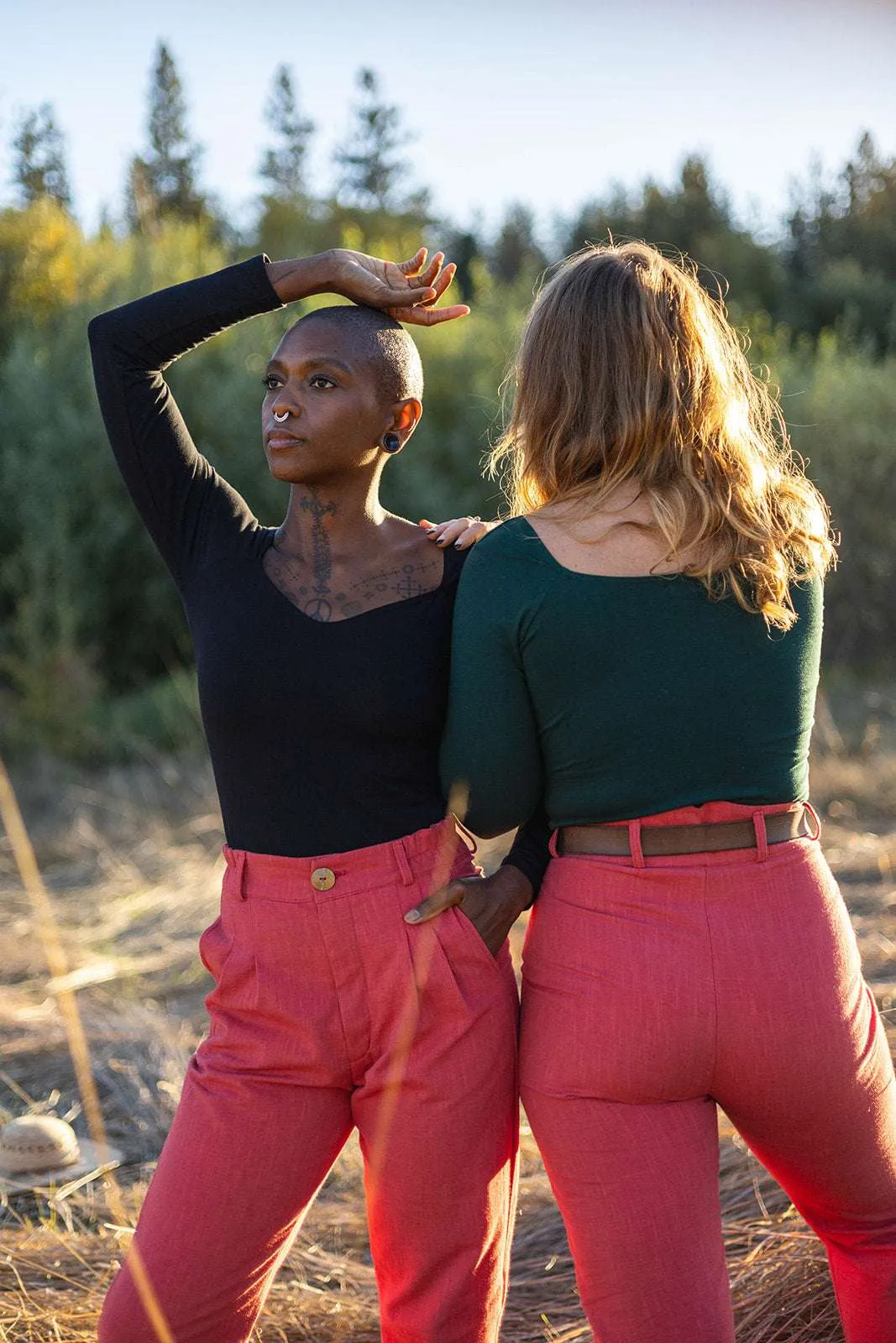 Comfortable Look Perfect Pant in Red Sherbert Canvas