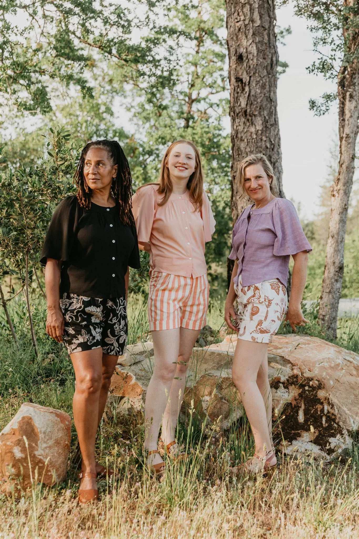 Functional Fit Stretch Comfort Perfect Shorts in Pink Stripe