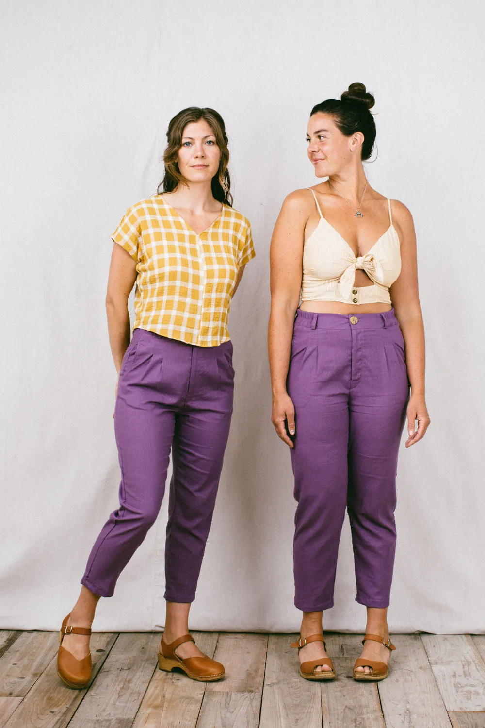Perfect Pant 2.0 in Heliotrope Linen High Rise