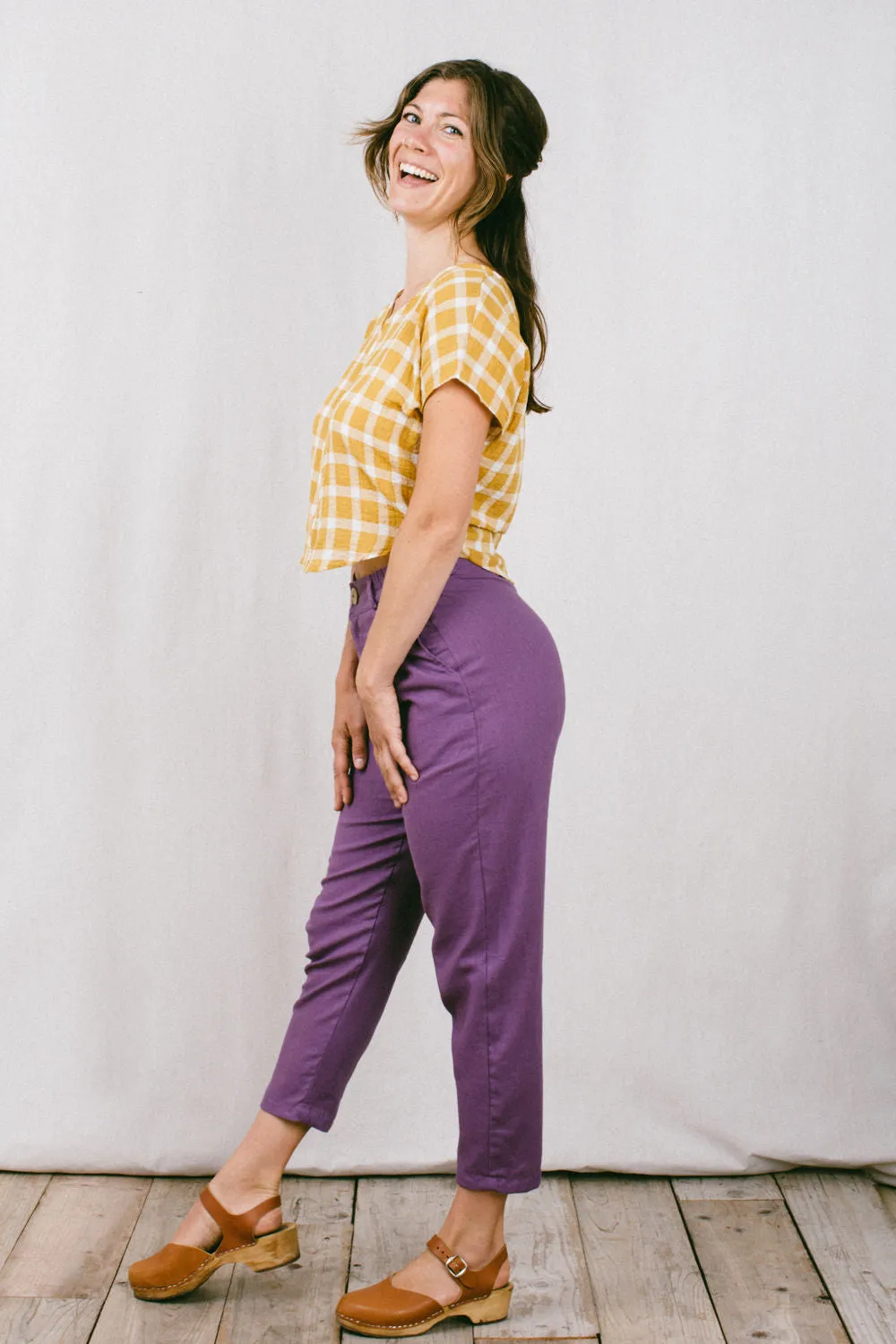 Perfect Pant 2.0 in Heliotrope Linen Travel Ready