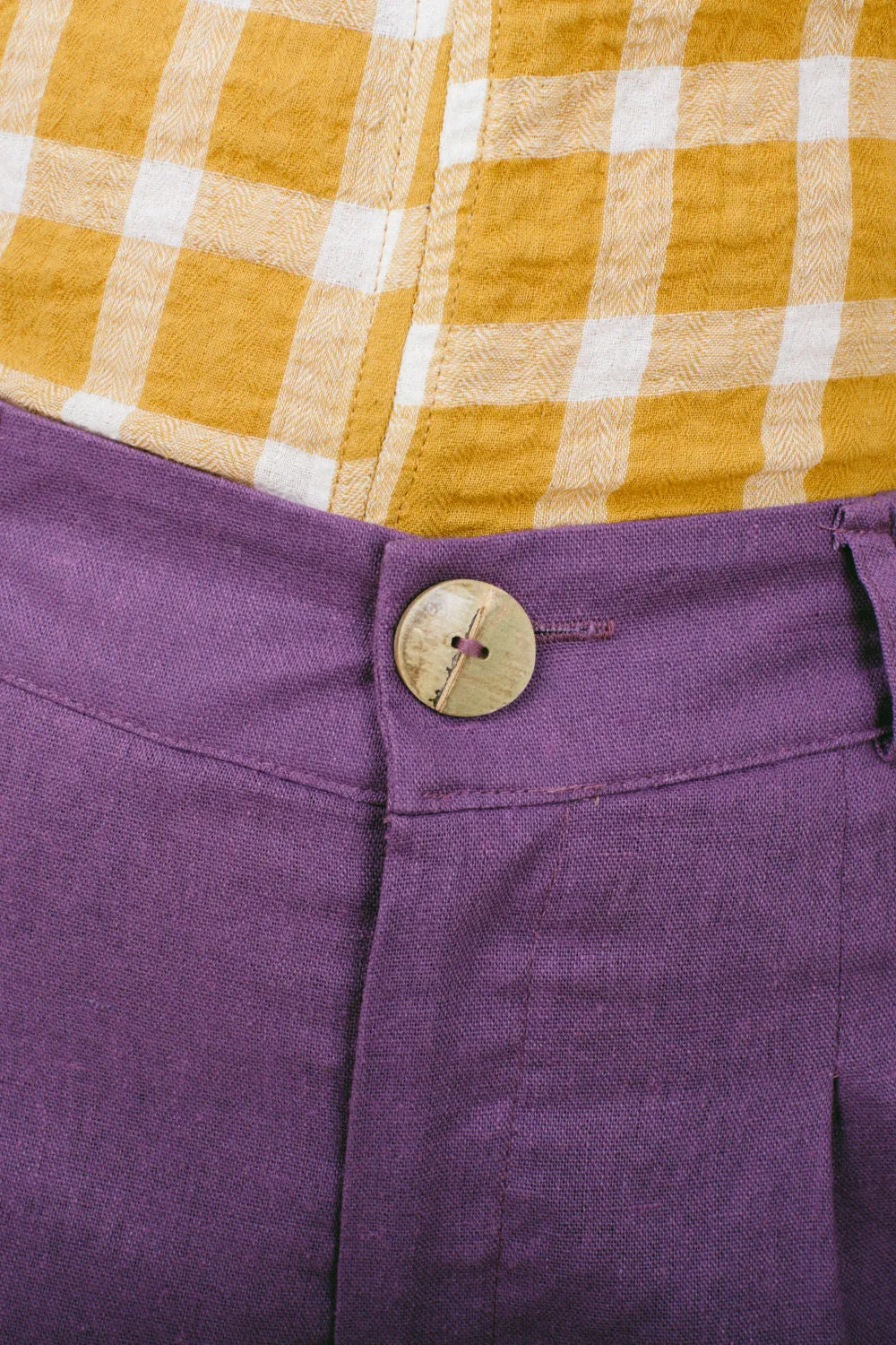 Perfect Pant 2.0 in Heliotrope Linen Work Comfort Flexible Gusset Design