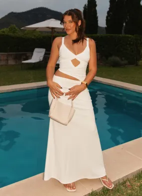 Jocelyn Maxi Dress - White Tailored Mood Event Safe