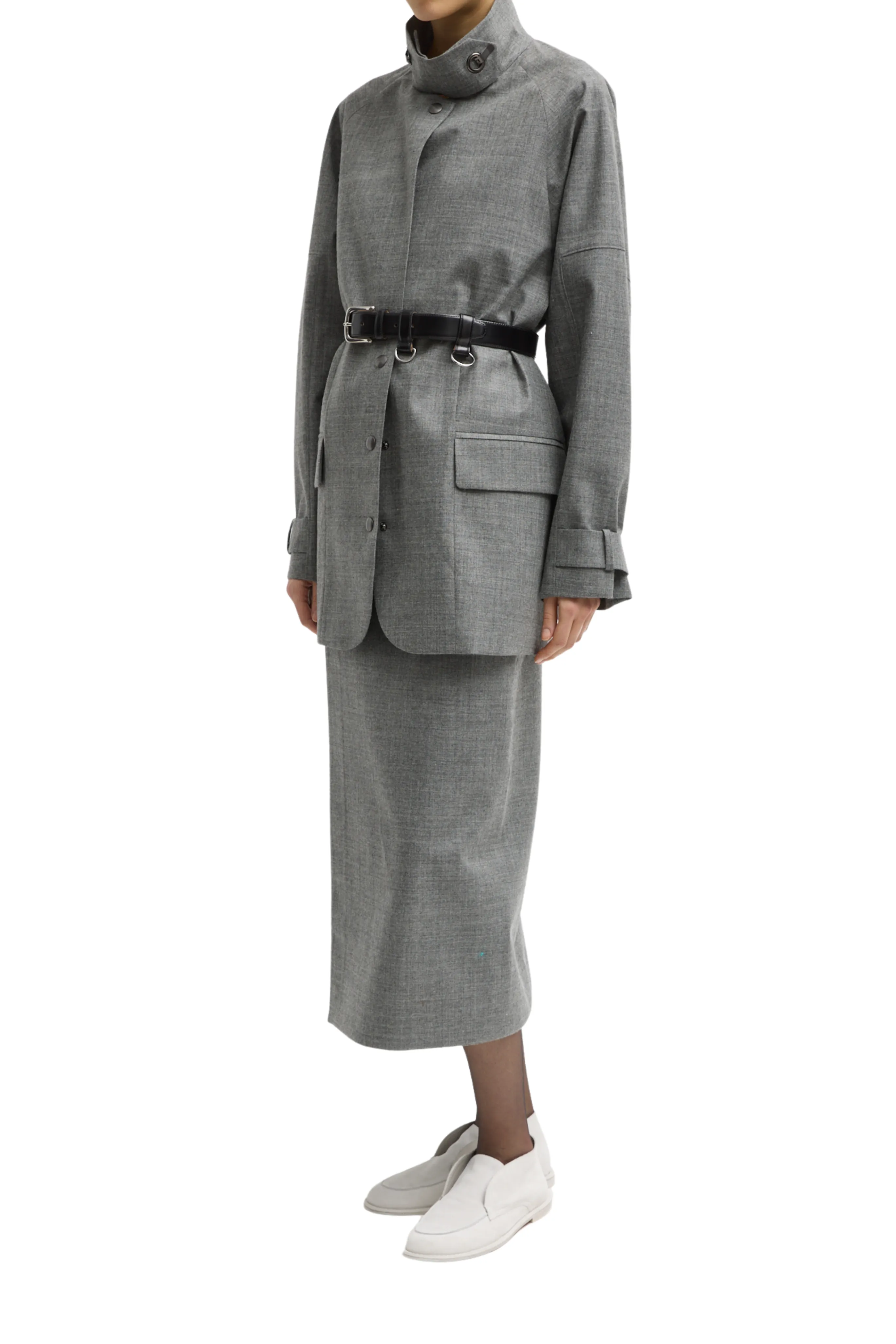 Techy Bonded Wool Olivier Blazer Taped Neckline