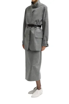 Techy Bonded Wool Olivier Blazer Taped Neckline