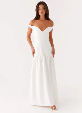 Basel Maxi Dress - White Natural Silhouette
