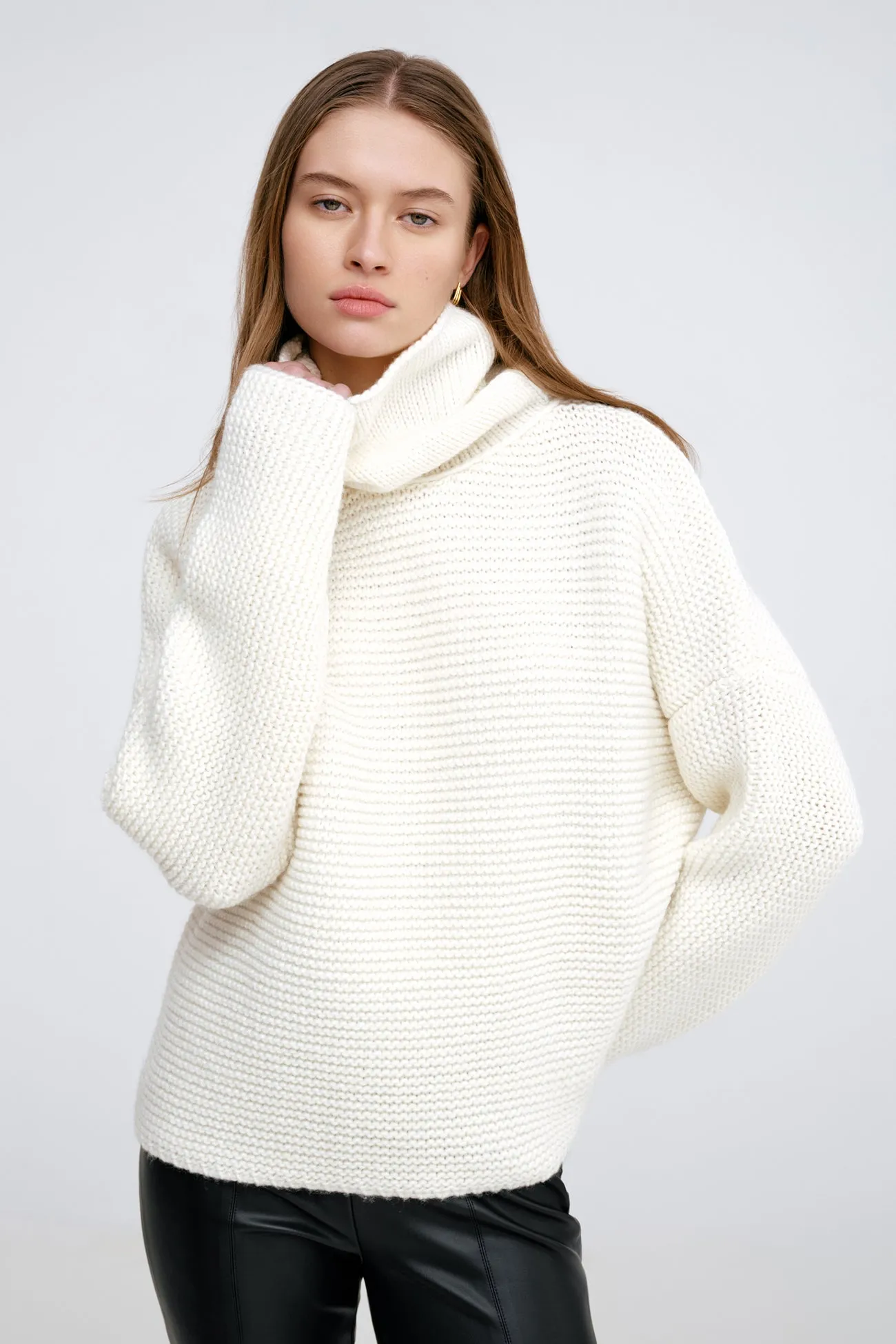 Organic Cotton Fiber Pia Turtleneck Sweater