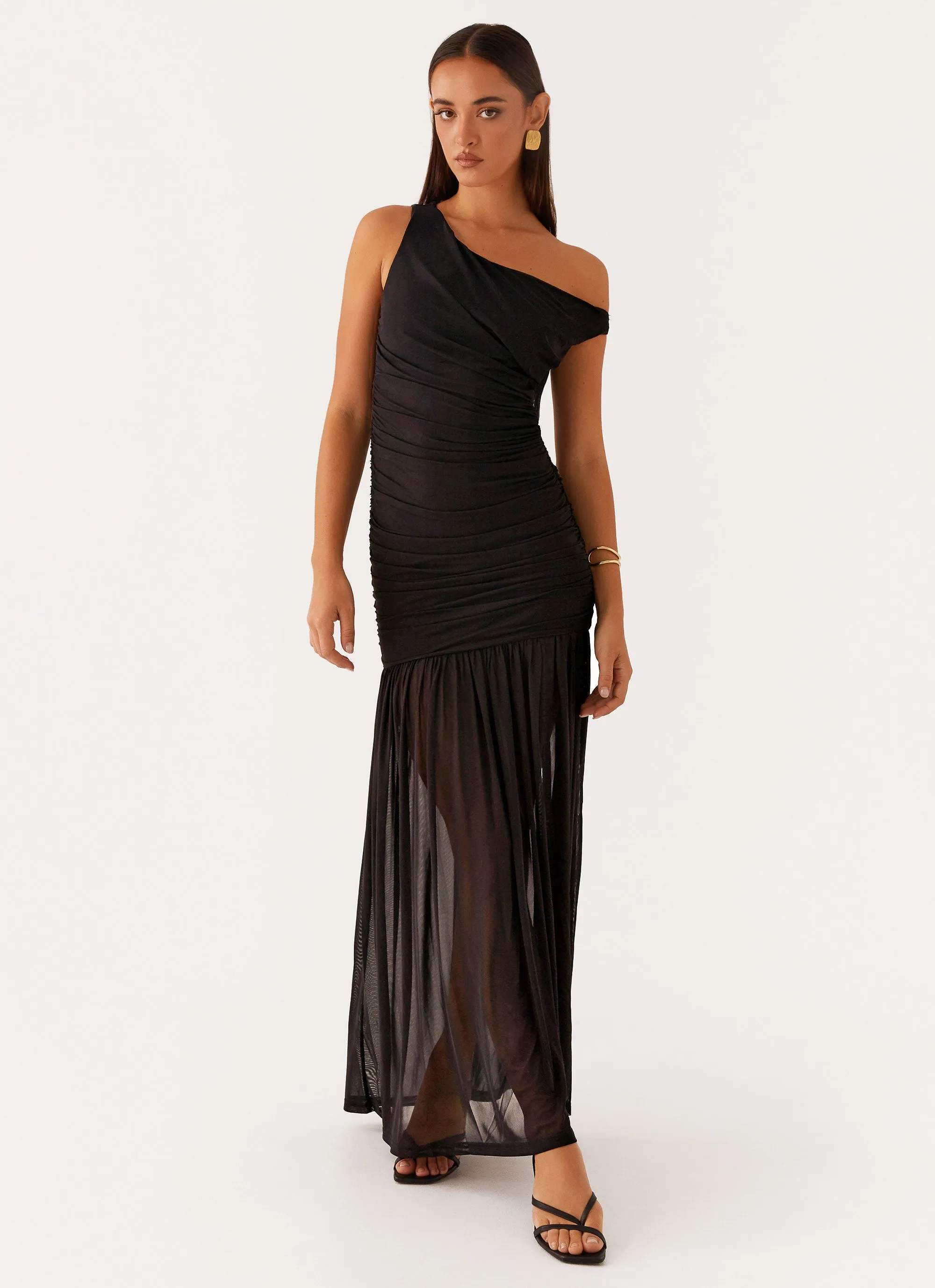 Pavilion Maxi Dress - Black Balanced Form Smart Tones