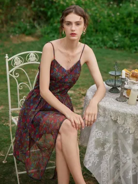 Valeria Floral Printed Slip Dress Minimalist Look