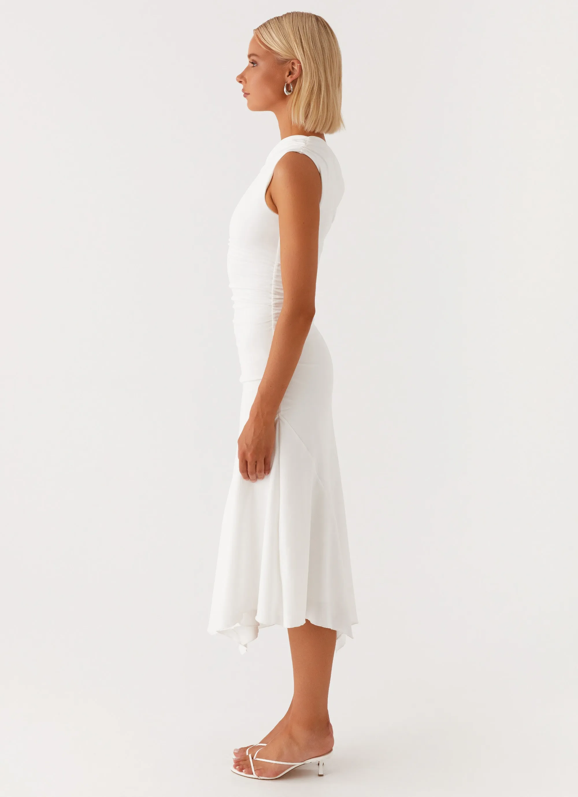 Byron Midi Dress - White Style focused