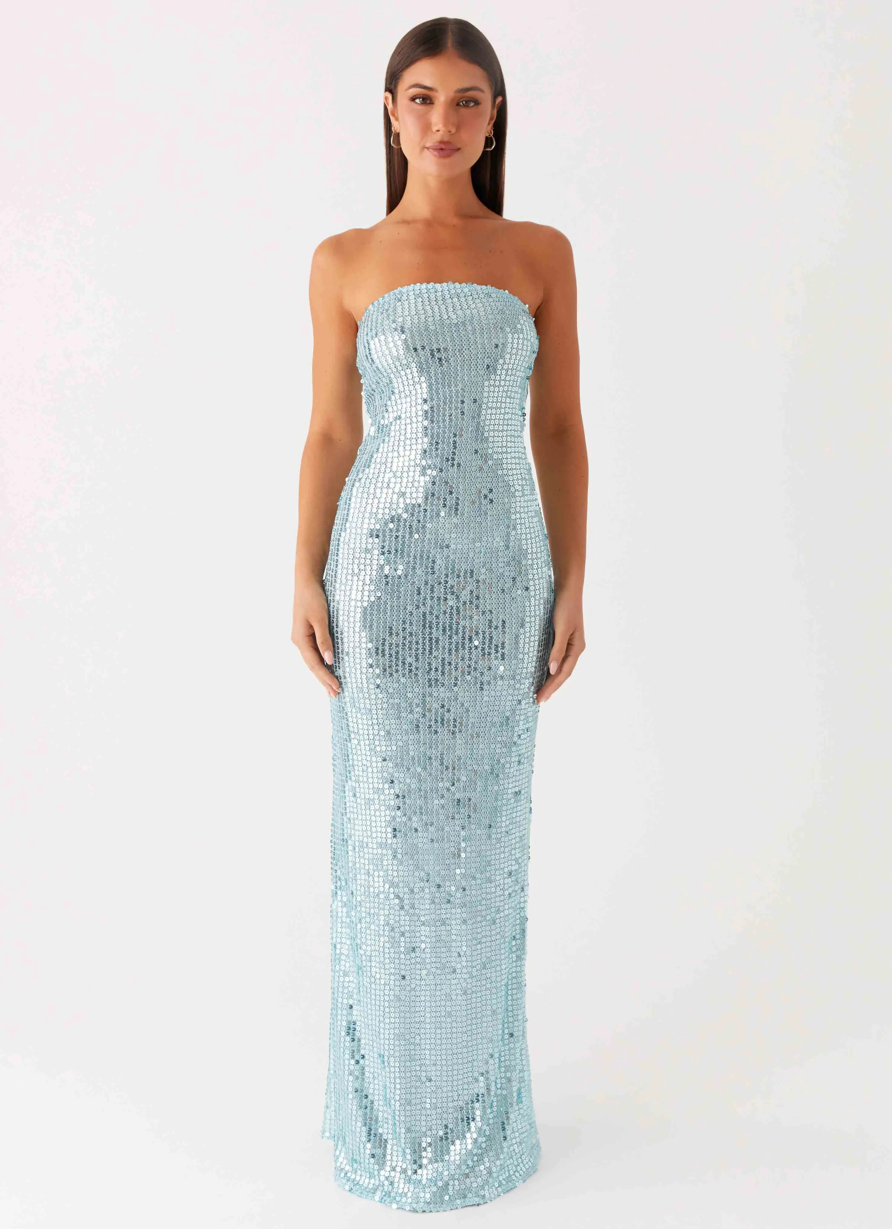Lyric Sequin Maxi Dress - Turquoise Classic Style MoistureWickingTechnology