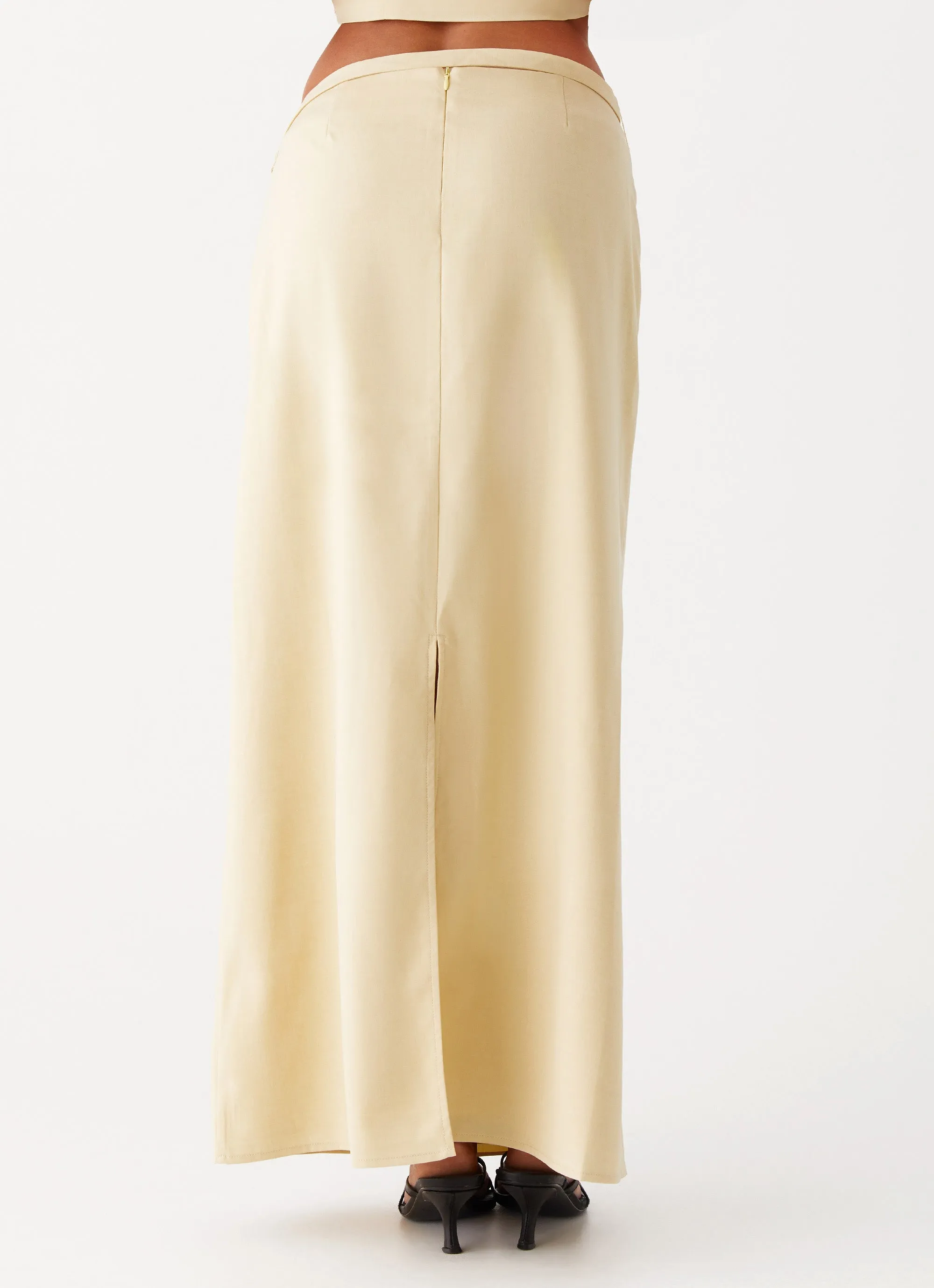 Azura Maxi Skirt - Yellow Simple Styling