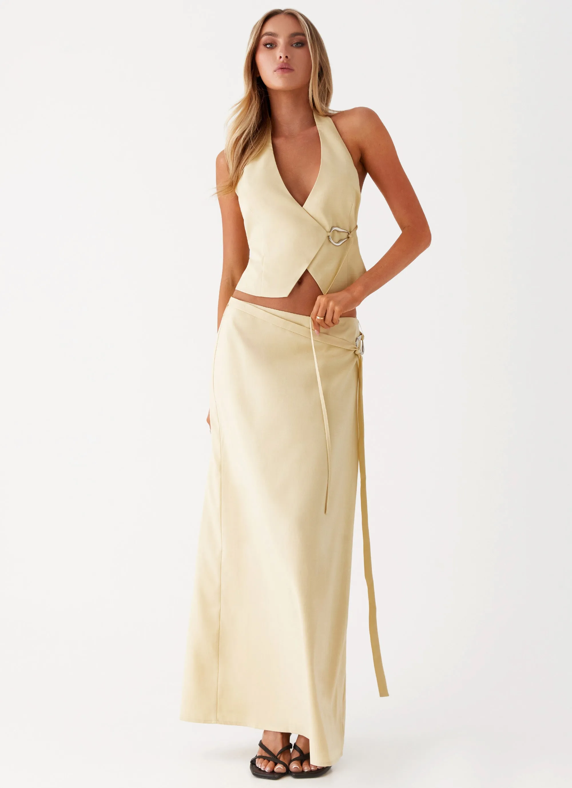 Comfy Fit Azura Maxi Skirt - Yellow