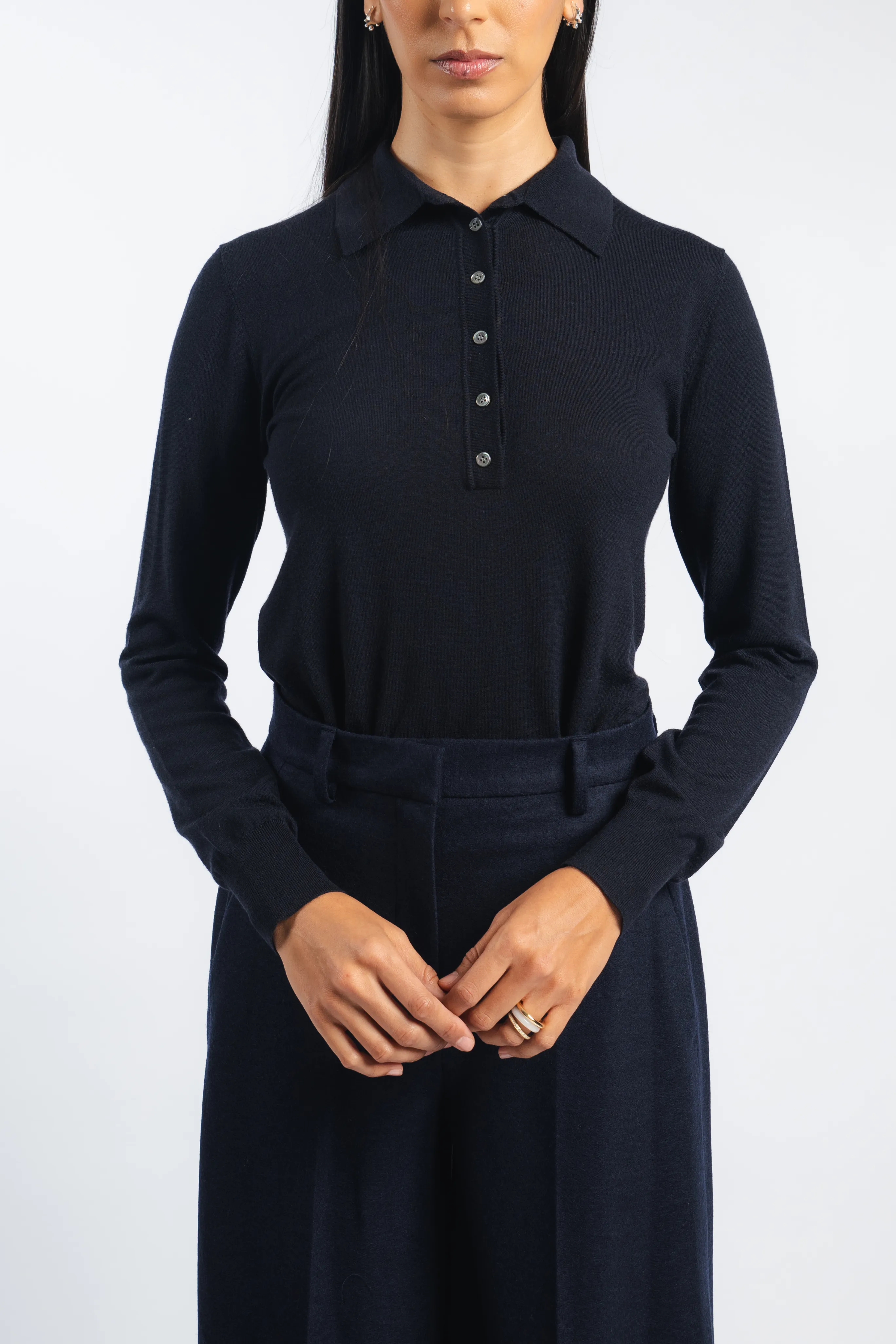 NonRestrictive Polo Pullover Top