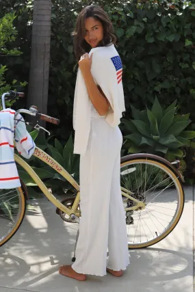 Anti Friction Lining Button front Mary Pointelle Sleep Pant