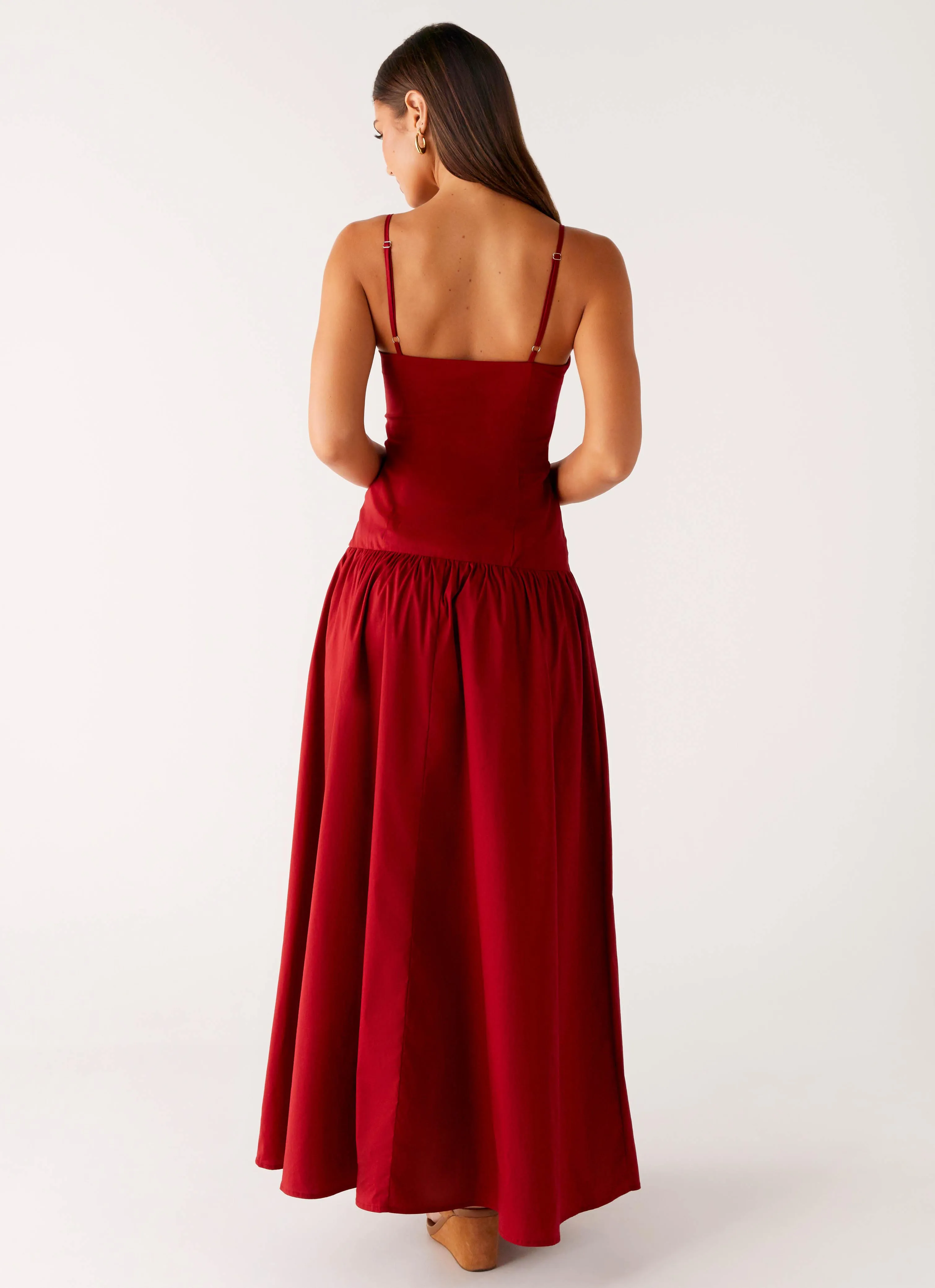 Vince Cami Maxi Dress - Deep Red Perfectly Fit Look
