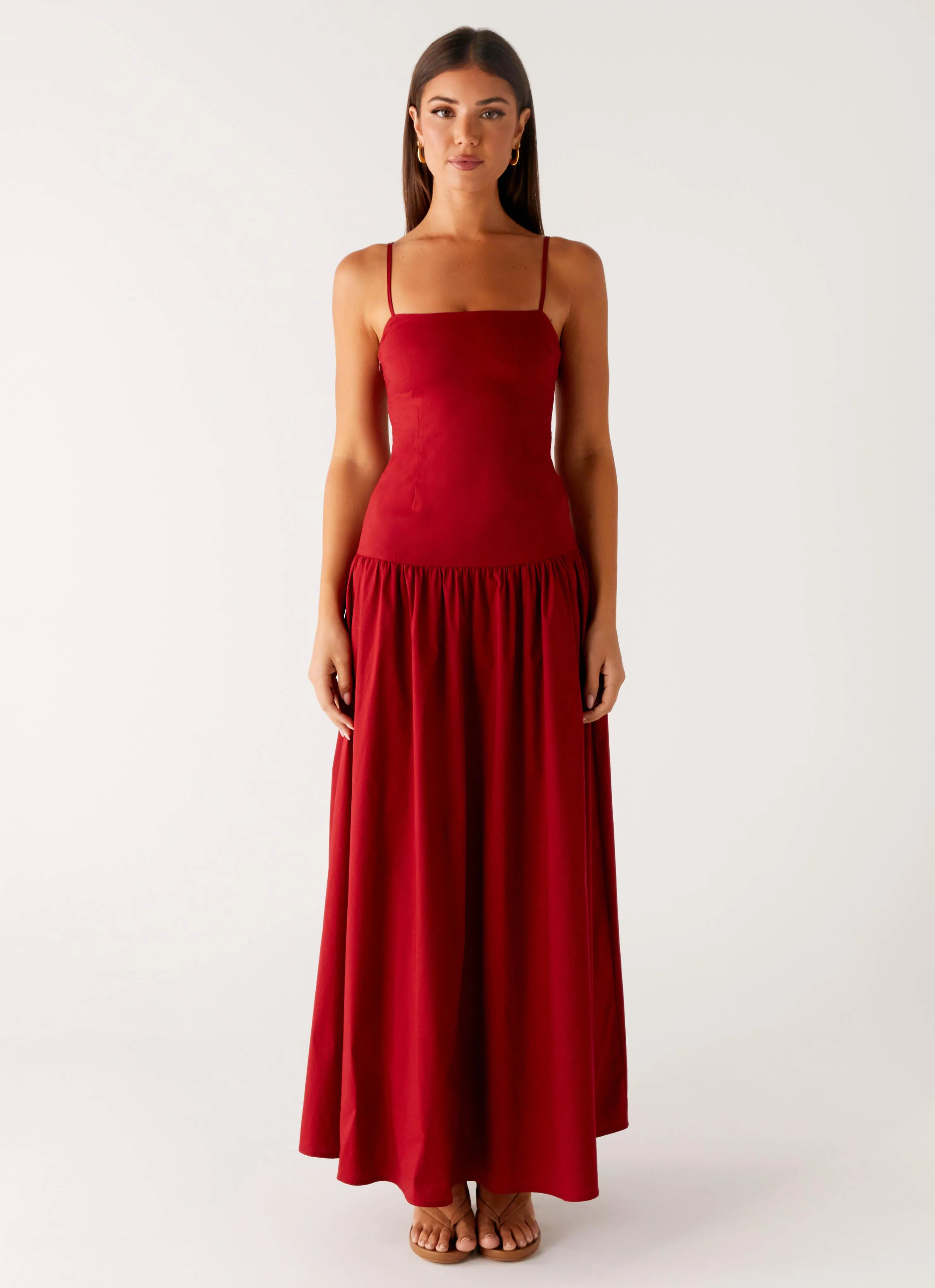 Vince Cami Maxi Dress - Deep Red Simple Comfort