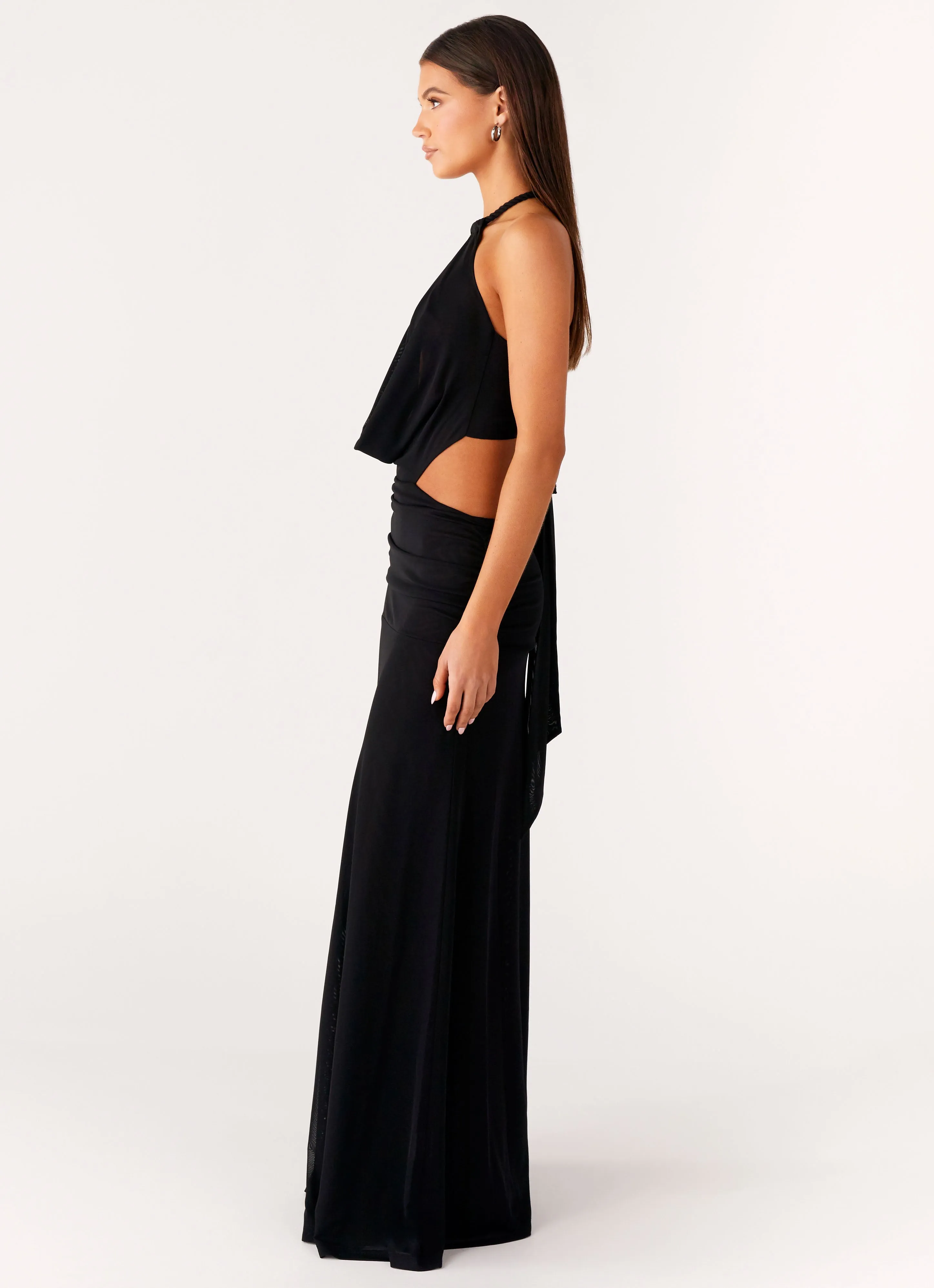 Only Love Maxi Dress - Black Sleek Texture
