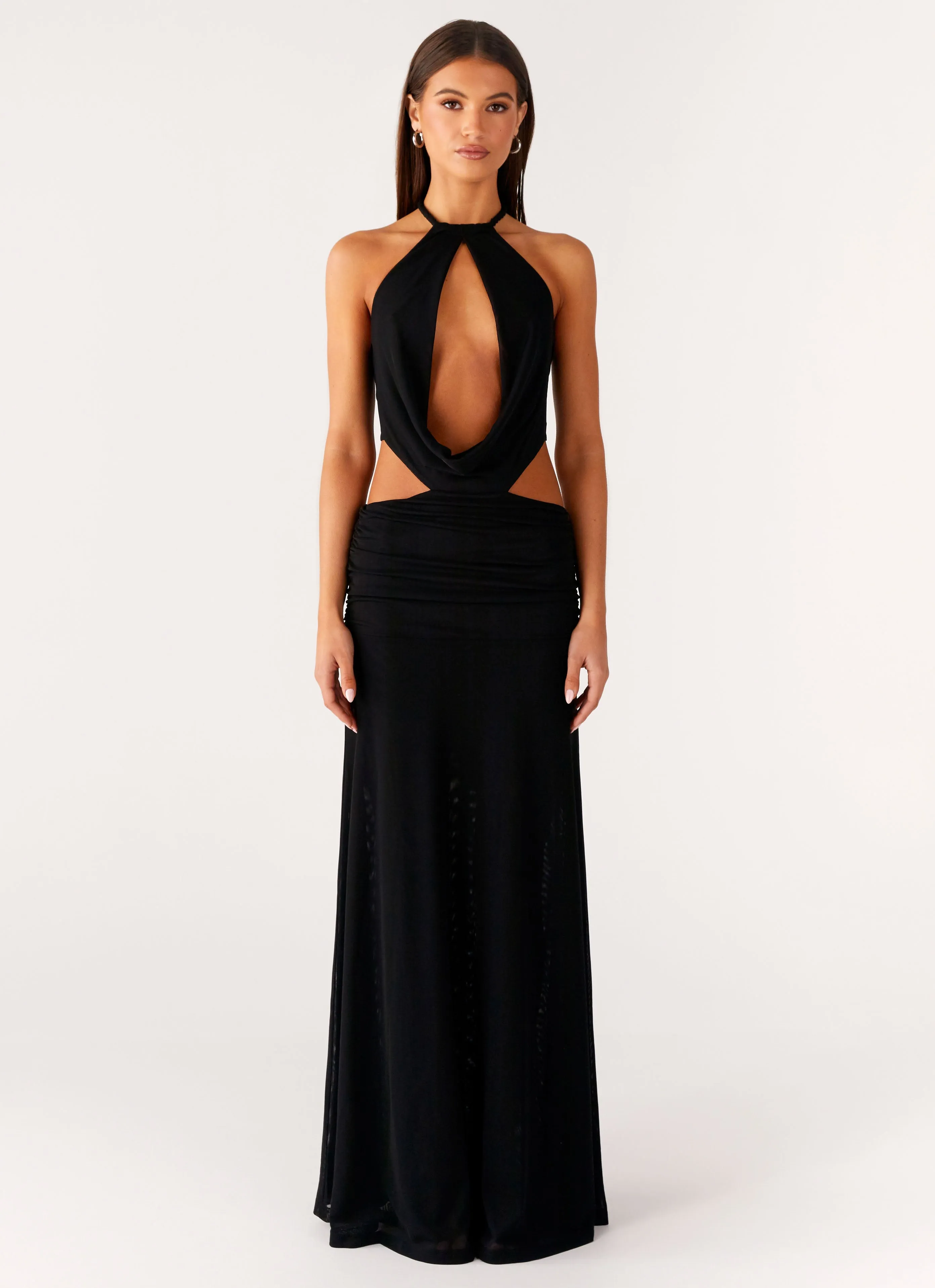 Smooth Vibes Only Love Maxi Dress - Black