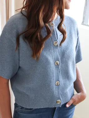 Beth Cardigan - Sky StretchFit Design Bonded Seam Tape