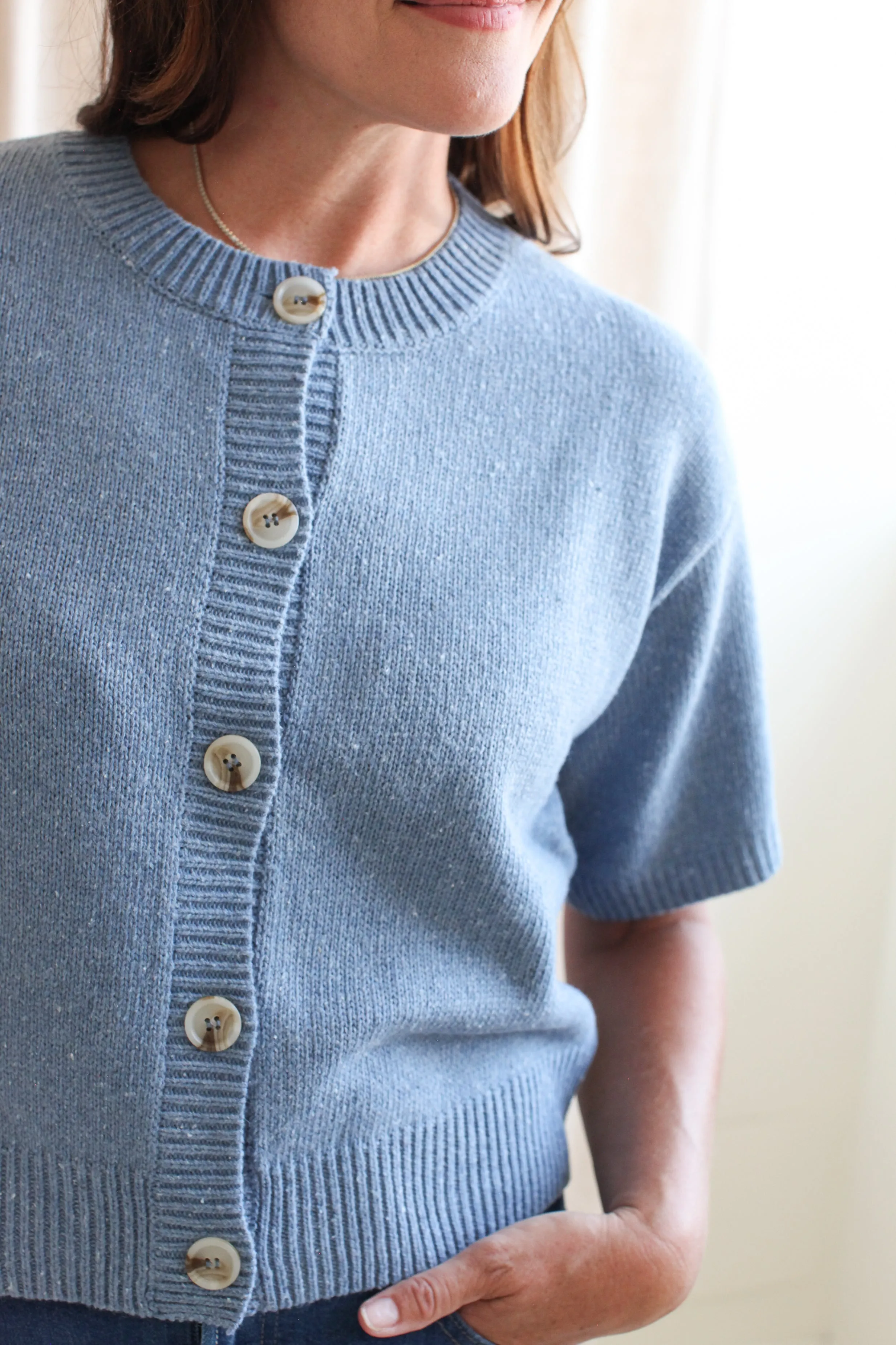 Beth Cardigan - Sky AdaptiveFitFabric