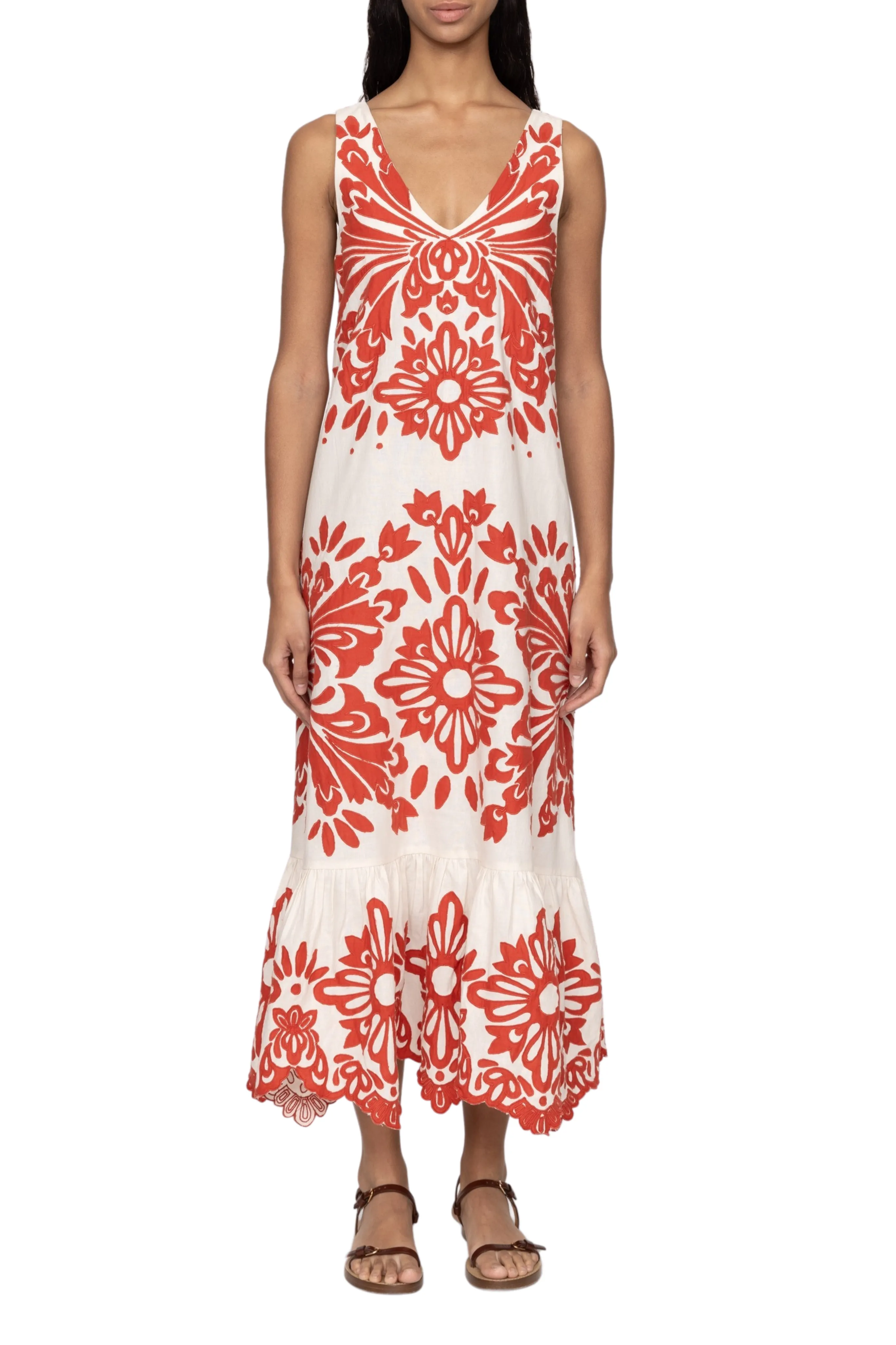 Event Favorite Comfort and Elegance Liliana Applique Maxi Tank Dress