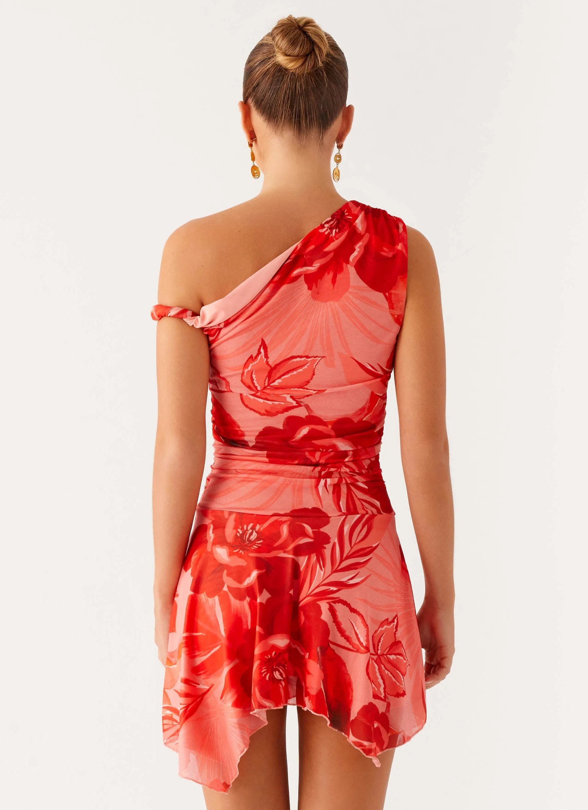 Wade Mini Dress - Sicily Sunsets Print Smart Look